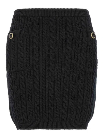 ALESSANDRA RICH BUTTON SKIRT