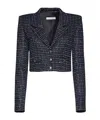 Alessandra Rich Button-up Cropped Jacket In Black