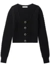 ALESSANDRA RICH CABLE KNIT CARDIGAN