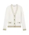 Alessandra Rich Cable-knit Cardigan In White