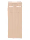 Alessandra Rich Cable-knit Midi Skirt In Neutrals