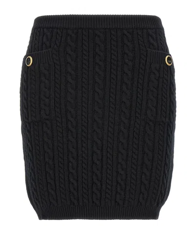 ALESSANDRA RICH ALESSANDRA RICH JWL BUTTONED KNITTED MINI SKIRT