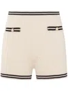 Alessandra Rich White Cotton Shorts In Weiss