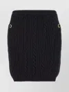 Alessandra Rich Mini Skirt With Jwl Buttons