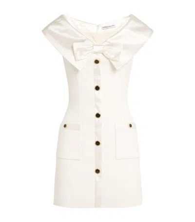 Alessandra Rich Cady Mini Dress In White