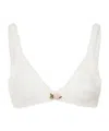 Alessandra Rich Carded Mohair Bra In White