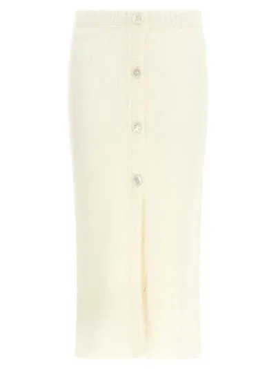 ALESSANDRA RICH CARDED MOHAIR SKIRT