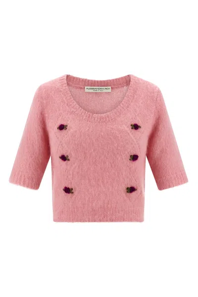 ALESSANDRA RICH 'CARDED MOHAIR' SWEATER