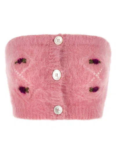 ALESSANDRA RICH ALESSANDRA RICH 'CARDED MOHAIR' TOP