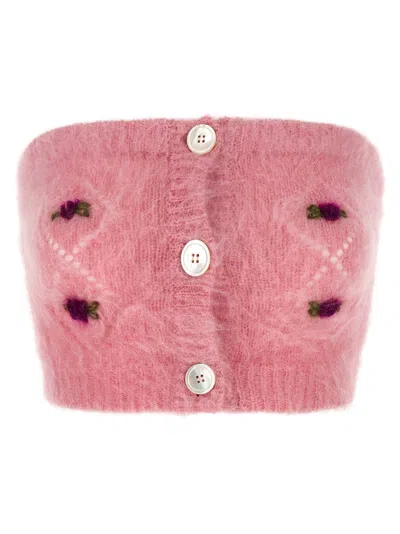 ALESSANDRA RICH CARDED MOHAIR' TOP