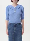 Alessandra Rich Hotfix Jumper In Gnawed Blue