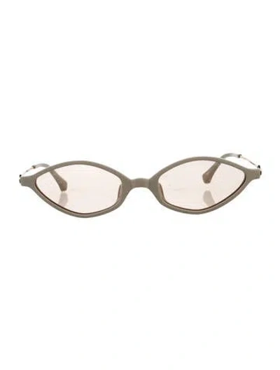 Pre-owned Alessandra Rich Cat-eye Mirrored Sunglasses In Gold/neutrals