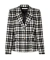 Alessandra Rich Checked Wool-twill Blazer In Black