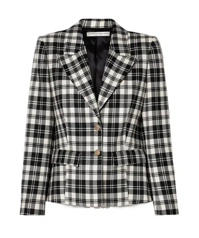 Alessandra Rich Checked Wool-twill Blazer In Multi