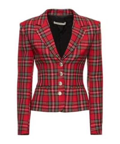 Alessandra Rich Checkered Casual Jacket In Multi