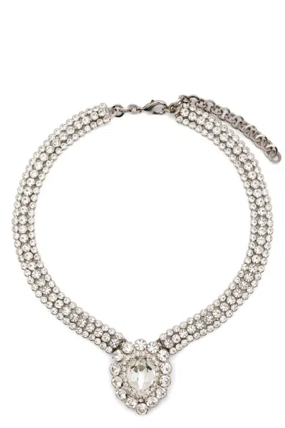 Alessandra Rich Collana Pietra Goccia In Silver