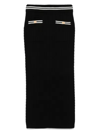ALESSANDRA RICH COTTON MIDI SKIRT
