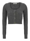 Alessandra Rich Cropped Wool Cardigan