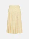 Alessandra Rich Cream Silk Skirt In Cream
