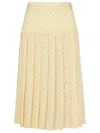Alessandra Rich Cream Silk Skirt In Neutral