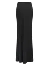 Alessandra Rich Fluid Black Silk Crepe Maxi Skirt With Lined Elegance In Black