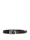 Alessandra Rich Crocodile-effect Chain-detail Belt In Brown