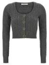 Alessandra Rich Cropped Wool Cardigan