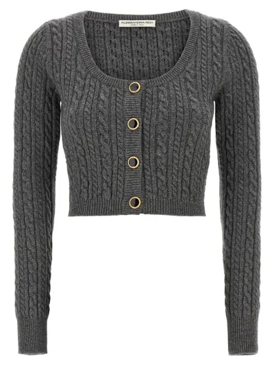 ALESSANDRA RICH ALESSANDRA RICH CROPPED WOOL CARDIGAN