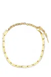 Alessandra Rich Adjustable Chain Link Metal Choker With Two-tone Design