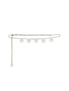 Alessandra Rich Embellished Metal Belt In Silver