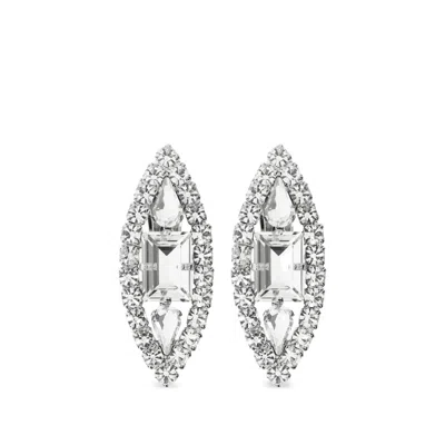 Alessandra Rich Crystal Bijoux Earrings In Purple