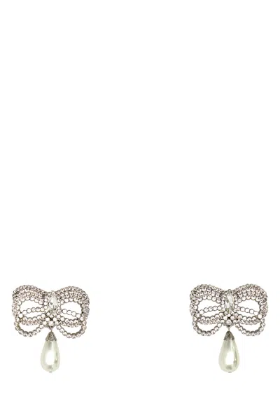 ALESSANDRA RICH ALESSANDRA RICH EMBELLISHED METAL EARRINGS