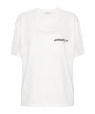 ALESSANDRA RICH CRYSTAL DECORATED SHORT-SLEEVED T-SHIRT