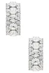 Alessandra Rich Crystal Earrings In Silver