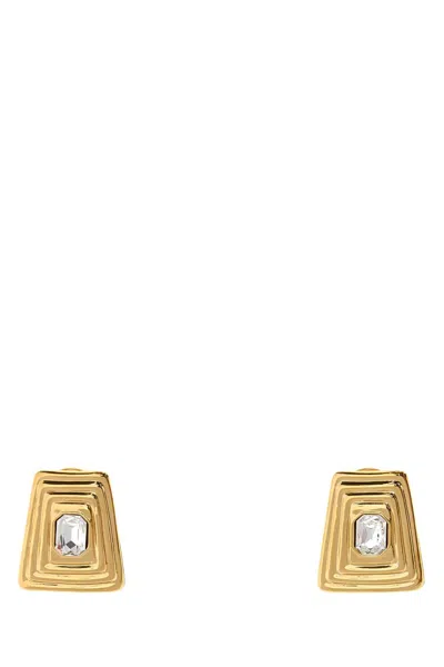 Alessandra Rich Crystal Earrings In Gold