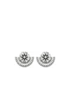 Alessandra Rich Crystal-embellished Clip-on Earrings In Gray