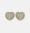 Alessandra Rich Crystal-embellished Clip-on Earrings In Silver