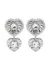 Alessandra Rich Crystal-embellished Drop Earrings In Silver