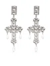 Alessandra Rich Crystal-embellished Earrings In White