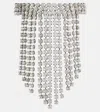 Alessandra Rich Crystal-embellished Fringe Necklace In Cry-silver