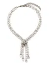 Alessandra Rich Crystal-embellished Necklace In Silver