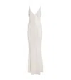 Alessandra Rich Women's Long Cady Slip Dress With Maxi In White