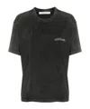 Alessandra Rich Crystal-embellished Graphic-print T-shirt In Black