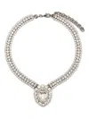 Alessandra Rich Crystal-embellished Necklace In Metallic