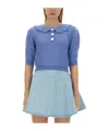 Alessandra Rich Hotfix Jumper In Blue