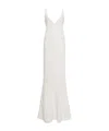 Alessandra Rich Women's Long Cady Slip Dress With Maxi In White