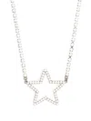 Alessandra Rich Crystal-embellished Star Necklace In Silber