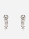 ALESSANDRA RICH CRYSTAL FRINGED ROUND EARRINGS