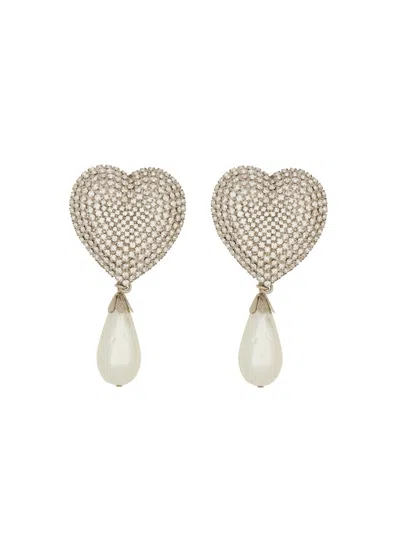 ALESSANDRA RICH CRYSTAL HEART EARRINGS