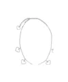Alessandra Rich Crystal Heart Necklace In White